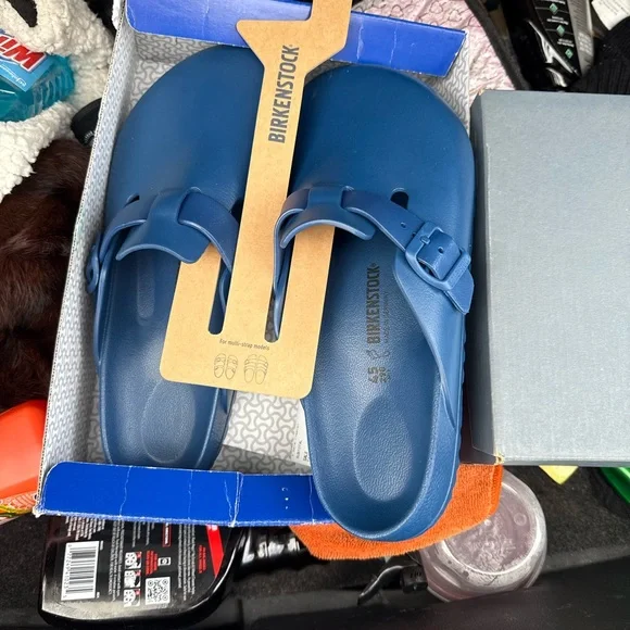 Birkenstock Blue Sandals with Two-Strap Design BIRKENSTOCK: ARIZONA EVA DUSTY BLUE – 85 86 eightyfiveightysix main image 3